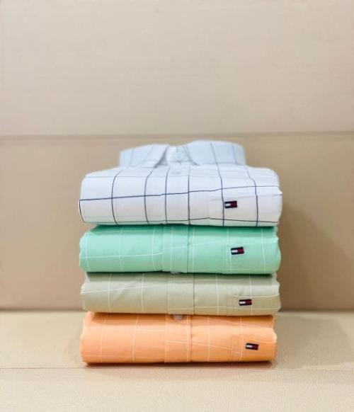  Inspired TOMMY Box Check Shirts 4-Piece Combo Set