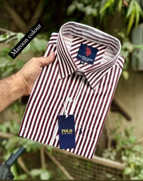  Inspired US POLO Mens Regular Fit Full Sleeves Cotton Shirt