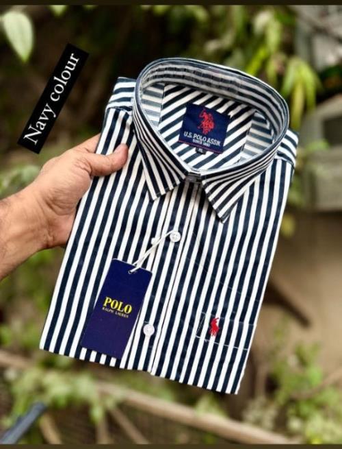  Inspired US POLO Mens Regular Fit Full Sleeves Cotton Shirt