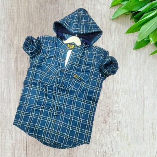 Checked Shirt with Hood.