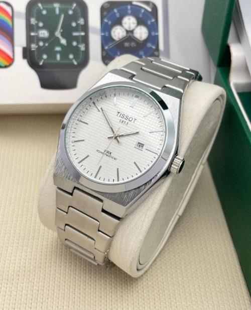 Inspired by Tissot PRX Men's Watch – Inspired by Classic Elegance | Stainless Steel Bracelet, 12-Hou