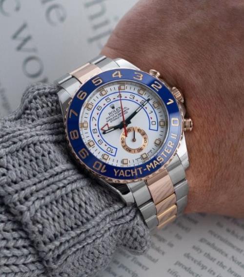 inspired by Rolex Yacht Master for Men 7AAA Rose Gold Model – Original Design, 12-Hour Dial, Fully A