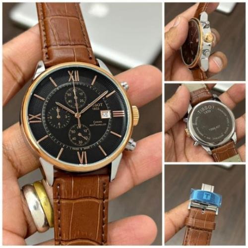 inspired by Tissot Traditional Premium Slim Leather strap watch .