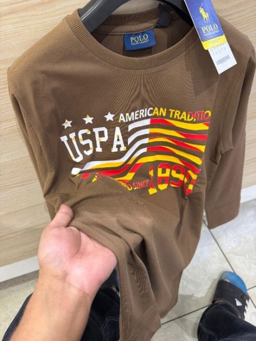 Inspired by U.S. Polo | Premium Full Sleeve Round Neck T-Shirt for Men | Surplus Stock | Imported Qu