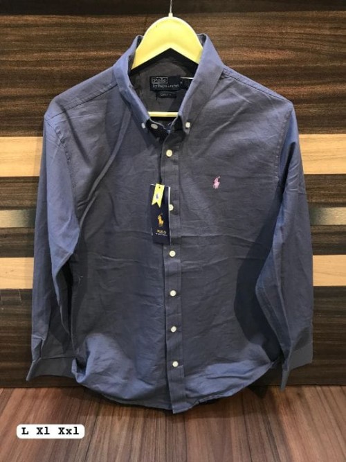Inspired by Polo | 2025 Premium Cotton Oxford Shirt for Men | Embroidered Logo | Full Sleeves | Show