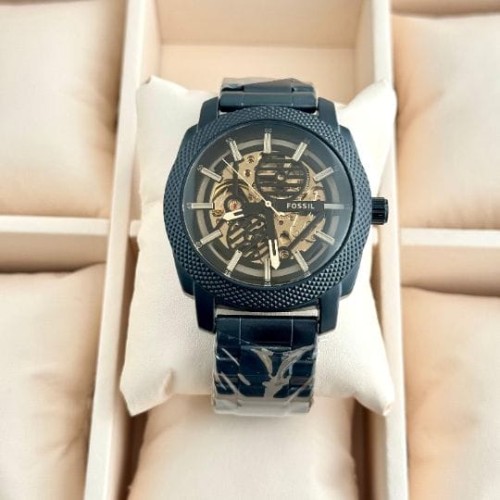  Inspired by Fossil ME3253 – Premium 7AA Automatic Skeleton Watch for Men | Black Stainless Steel Me