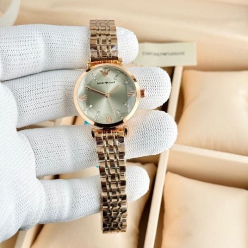 Inspired by Emporio Armani Women’s Watch – 7AA Premium Edition | Diamond-Cut Glass | Swiss Quartz M