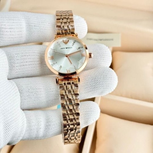  Inspired by Emporio Armani Women’s Watch – 7AA Premium Edition | Diamond-Cut Glass | Swiss Quartz M