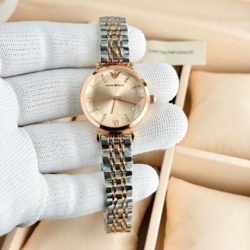  Inspired by Emporio Armani Women’s Watch – 7AA Premium Edition | Diamond-Cut Glass | Swiss Quartz M