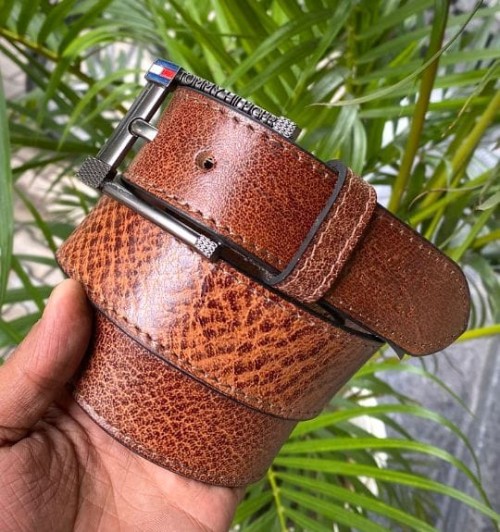 Premium 100% Leather Belts – Inspired by Woodland, CK, Tommy Brands | Pack of 4 Stylish Designs & Co