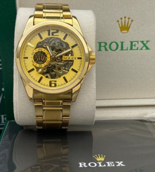 Luxury Automatic Wrist Watch for Men Inspired by Rolex | Mercury Glass Dial | Stainless Steel Strap 