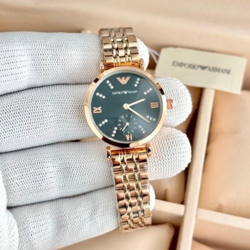 Emporio Armani 7AA Premium Ladies Watch | Swiss Quartz Movement with Small Seconds Sub-Dial | Stainl