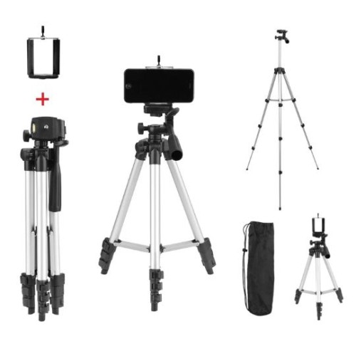 Adjustable Aluminium Alloy Tripod Stand Holder for Mobile Phones & Camera .