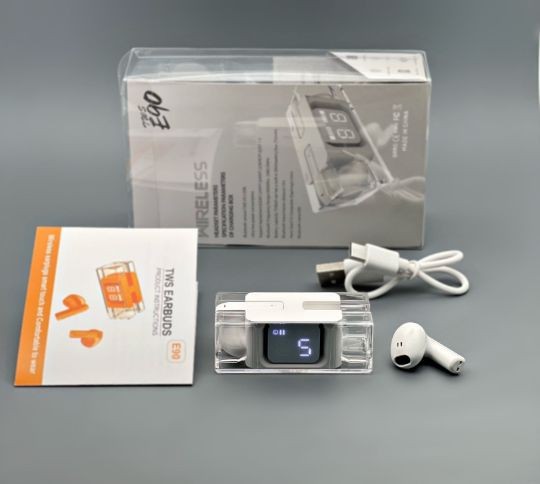 E90 TWS WIRELESS BLUETOOTH HEADPHONES.