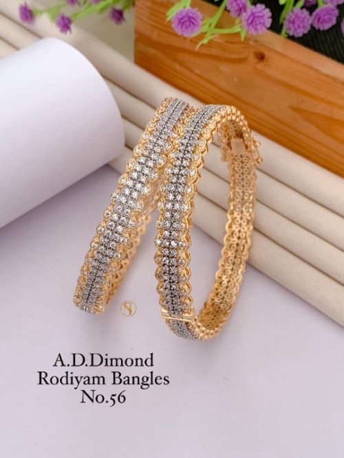 American Diamond Silver Bangles Set for Women | Elegant Party Wear & Bridal Jewelry | Stylish Ethnic