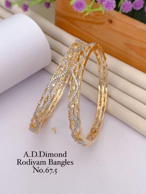 American Diamond Silver Bangles Set for Women | Elegant Party Wear & Bridal Jewelry | Stylish Ethnic
