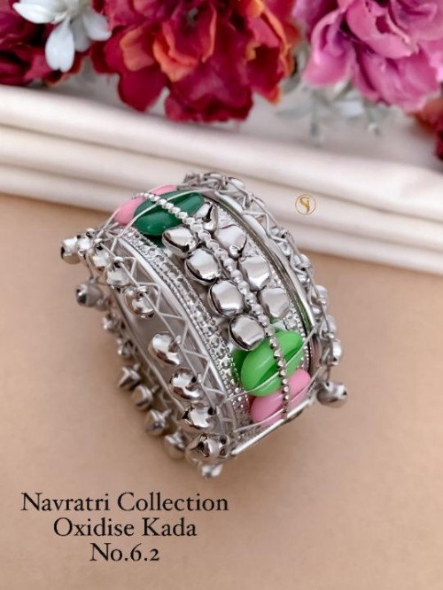Navratri Special Oxidized Fancy Kada | Traditional Ethnic Bangle Bracelet for Women & Girls | Festiv