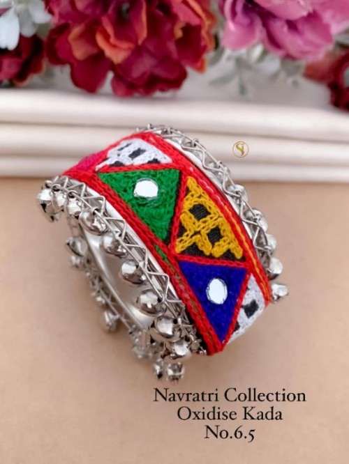 Navratri Special Oxidized Fancy Kada | Traditional Ethnic Bangle Bracelet for Women & Girls | Festiv