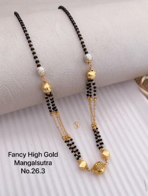 :* American Diamond Golden Fancy Mangalsutra with Dokiya | 20 Inch Traditional Necklace for Women | 