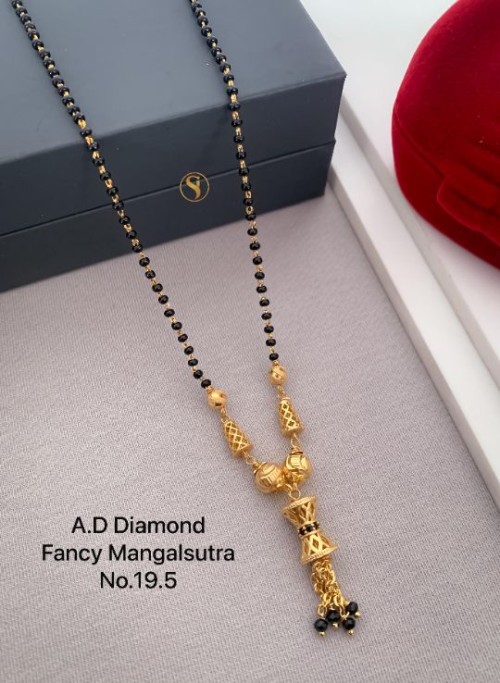 :* American Diamond Golden Fancy Mangalsutra with Dokiya | 20 Inch Traditional Necklace for Women | 