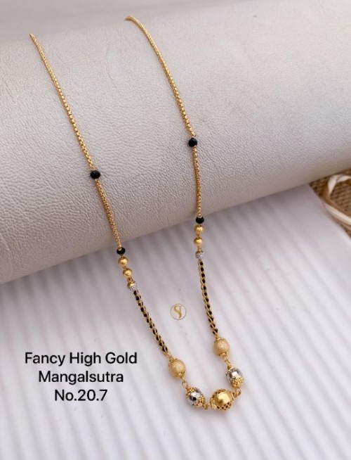 :* American Diamond Golden Fancy Mangalsutra with Dokiya | 20 Inch Traditional Necklace for Women | 