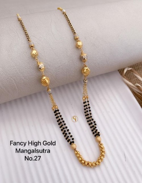 :* American Diamond Golden Fancy Mangalsutra with Dokiya | 20 Inch Traditional Necklace for Women | 