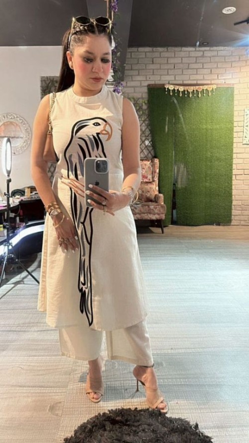 Women’s Cotton Flex Embroidered Kurti Set with Trousers – Premium Quality | Original Embroidery Work