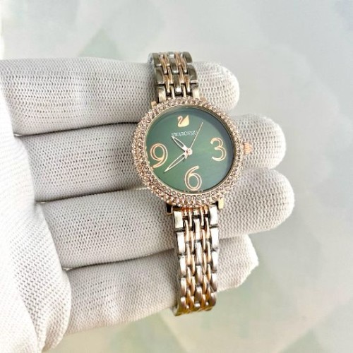 Inspired by Swarovski Ladies Watch – 7A Premium Quality, Swiss Quartz Movement, Diamond Case, Metal 