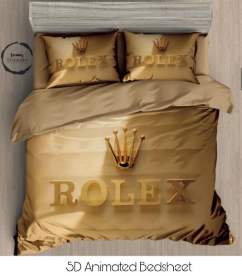 5D Printed King Size Bedsheet Set – High Definition Panel Print | Premium Soft Fabric | Luxury Desig