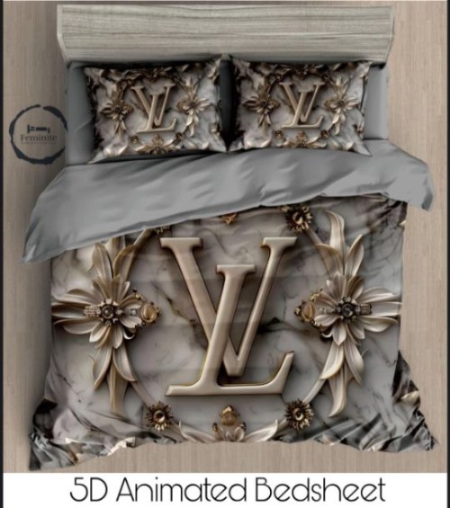 5D Printed King Size Bedsheet Set – High Definition Panel Print | Premium Soft Fabric | Luxury Desig