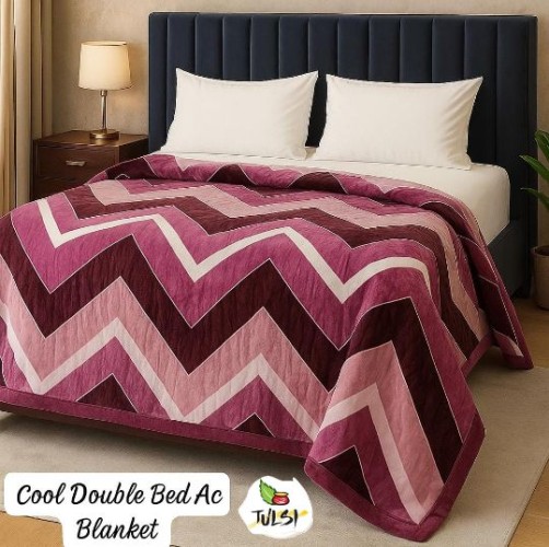 Premium Summer AC Blanket – Inspired by Imported Double Layer Design | Super Shiny & Soft Flannel | 