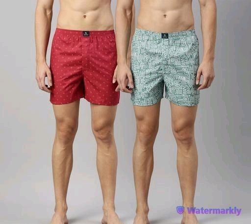 Pre John Men's Printed Boxers Set ( Pack Of 2 ).