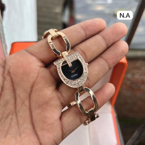 Inspired by GUESS Women's Watch | Unique Horseshoe-Shaped Case | Elegant Analog Display | Polished B