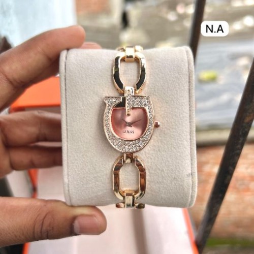 Inspired by GUESS Women's Watch | Unique Horseshoe-Shaped Case | Elegant Analog Display | Polished B